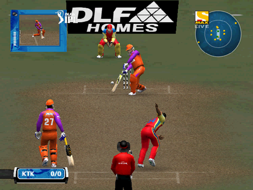 cricket game in laptop